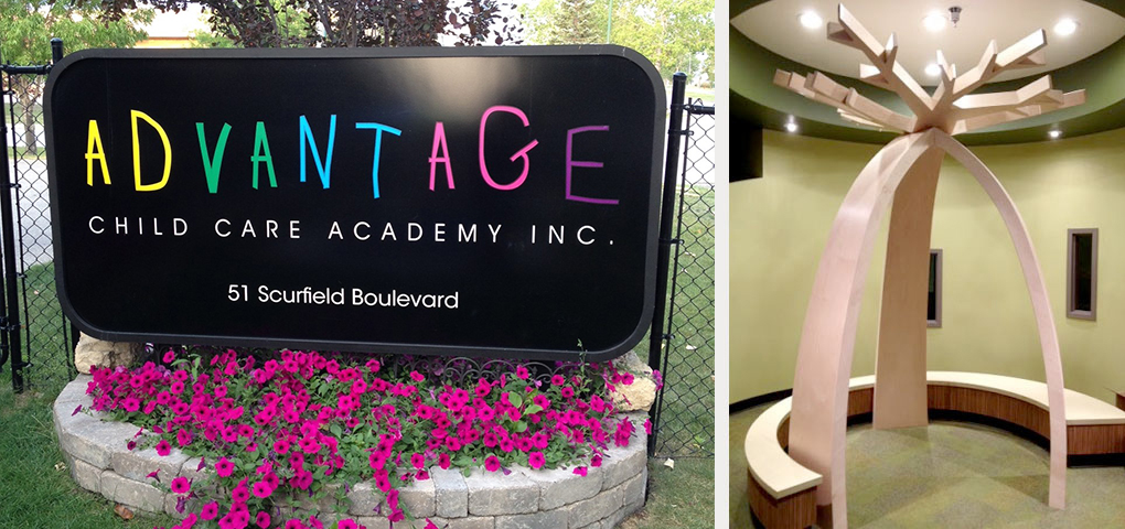 Advantage Daycare sign