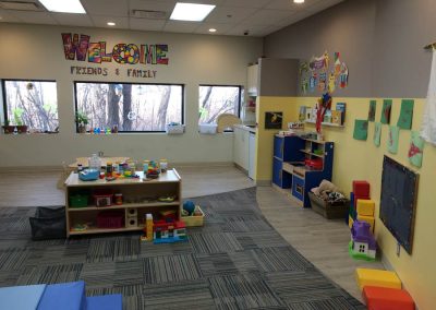 Yellow infant room learning environment